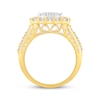 Thumbnail Image 3 of Multi-Diamond Center Cushion Frame Engagement Ring 2 ct tw 10K Two-Tone Gold