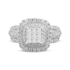 Thumbnail Image 2 of Multi-Diamond Center Princess-Cut  Engagement Ring 1 ct tw 10K White Gold