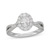 Thumbnail Image 1 of Neil Lane Artistry Oval-Cut Lab-Grown Diamond Halo Engagement Ring 1-1/2 ct tw 14K White Gold