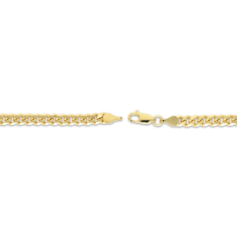 Solid Cuban Curb Chain Necklace 4.2mm 14K Yellow Gold 22