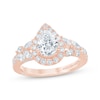 Thumbnail Image 0 of Monique Lhuillier Bliss Pear-Shaped  Lab-Grown diamond Halo Engagement Ring 1-7/8 ct tw 18K Rose Gold