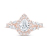 Thumbnail Image 3 of Monique Lhuillier Bliss Pear-Shaped  Lab-Grown diamond Halo Engagement Ring 1-7/8 ct tw 18K Rose Gold