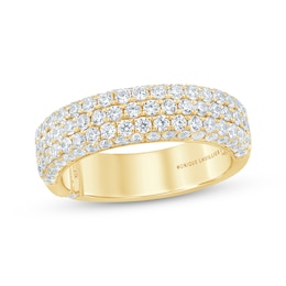 Monique Lhuillier Bliss Lab-Created Diamond Multi-Row Anniversary Ring 1-1/2 ct tw 18K Yellow Gold