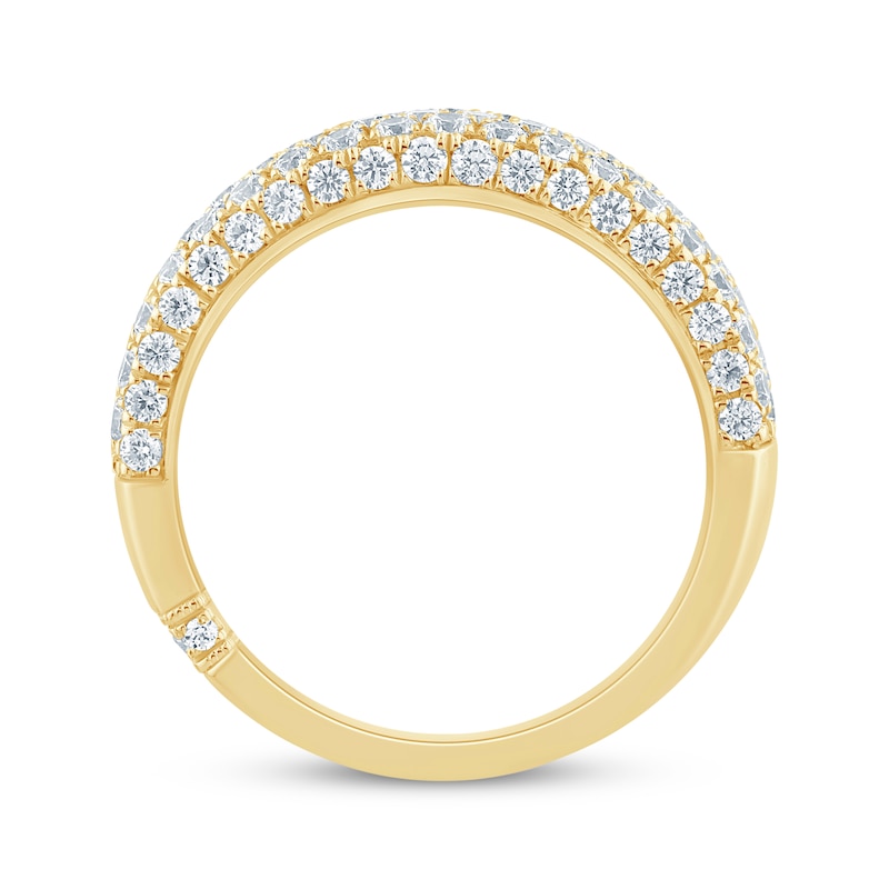 Main Image 3 of Monique Lhuillier Bliss Lab-Grown Diamond Multi-Row Anniversary Ring 1-1/2 ct tw 18K Yellow Gold