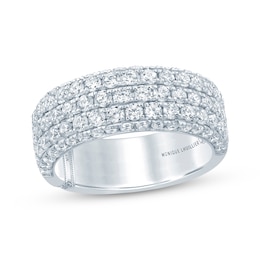 Monique Lhuillier Bliss Lab-Created Diamond Multi-Row Anniversary Ring 2 ct tw 18K White Gold