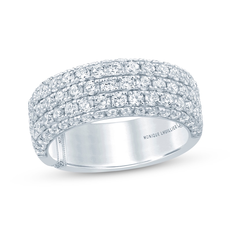 Main Image 1 of Monique Lhuillier Bliss Lab-Grown Diamond Multi-Row Anniversary Ring 2 ct tw 18K White Gold