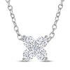 Thumbnail Image 1 of THE LEO Diamond Flower Necklace 1/4 ct tw 14K White Gold 19&quot;