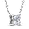 Thumbnail Image 2 of THE LEO Diamond Flower Necklace 1/4 ct tw 14K White Gold 19&quot;