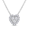 Thumbnail Image 1 of THE LEO Diamond Heart Necklace 1/3 ct tw 14K White Gold 19&quot;