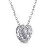 Thumbnail Image 2 of THE LEO Diamond Heart Necklace 1/3 ct tw 14K White Gold 19&quot;