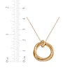 Thumbnail Image 3 of Italian Brilliance Textured Circle Necklace 14K Yellow Gold 18&quot;