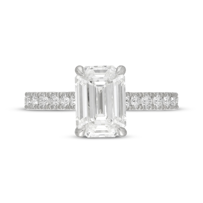 Neil Lane Artistry Heritage Emerald-Cut Lab-Created Diamond Engagement Ring 3-5/8 ct tw Platinum