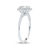 Thumbnail Image 2 of Lab-Grown Diamonds by KAY Oval-Cut Halo Engagement Ring 1-1/2 ct tw 14K White Gold