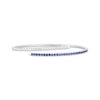 Thumbnail Image 1 of Blue & White Lab-Created Sapphire Split Flex Bangle Bracelet Sterling Silver