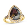 Thumbnail Image 1 of Le Vian Pear-Shaped Aquadite Ring 3/8 ct tw Diamonds 14K Honey Gold