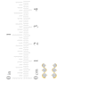 Thumbnail Image 5 of Diamond Three-Stone Squiggle Drop Earrings 1/4 ct tw 10K Yellow Gold