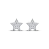 Thumbnail Image 2 of Multi-Diamond Pavé Star Stud Earrings 1/6 ct tw 10K White Gold