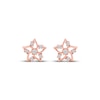 Thumbnail Image 2 of Diamond Flower Stud Earrings 1/10 ct tw 10K Rose Gold