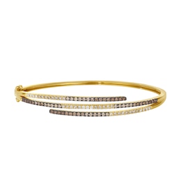 Le Vian Good Karma Chocolate Ombré Diamond Bangle Bracelet 1-1/3 ct tw 14K Honey Gold