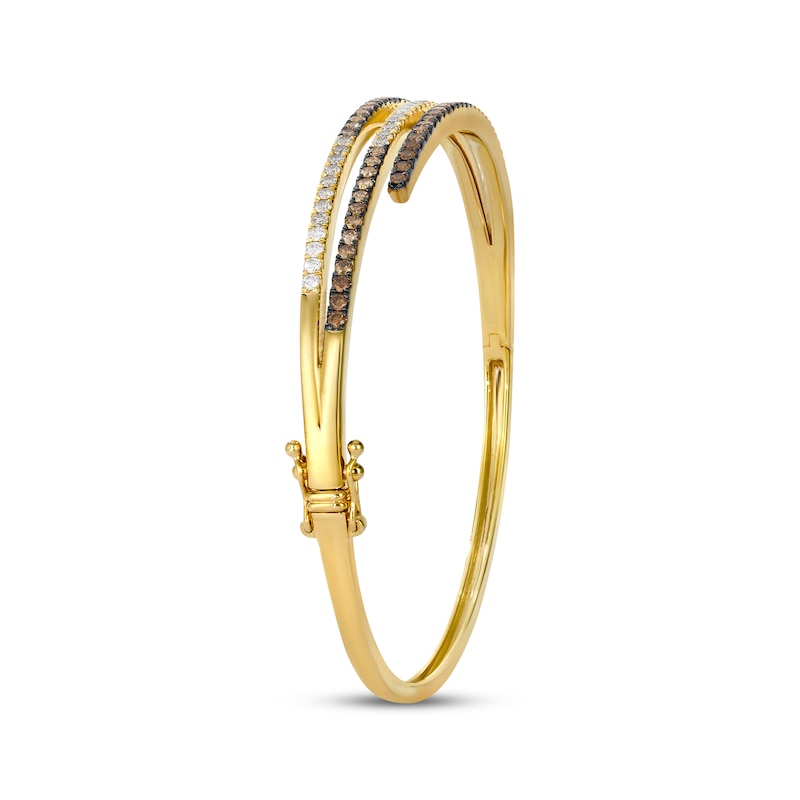 Main Image 2 of Le Vian Good Karma Chocolate Ombré Diamond Bangle Bracelet 1-1/3 ct tw 14K Honey Gold