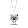 Thumbnail Image 1 of Star Wars Ahsoka Tano London Blue Topaz & Diamond Necklace 1/10 ct tw Sterling Silver 18&quot;