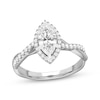 Thumbnail Image 1 of Lab-Grown Diamonds by KAY Marquise-Cut Halo Engagement Ring 1-1/4 ct tw 14K White Gold