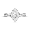 Thumbnail Image 3 of Lab-Grown Diamonds by KAY Marquise-Cut Halo Engagement Ring 1-1/4 ct tw 14K White Gold