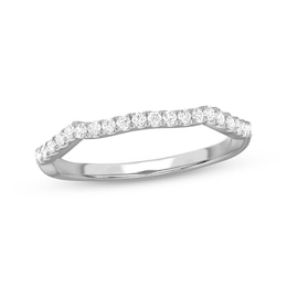 Lab-Grown Diamonds by KAY Contour Wedding Band 1/8 ct tw 14K White Gold