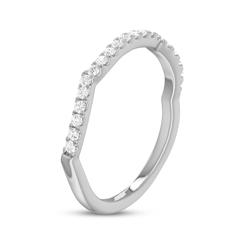 Main Image 2 of Lab-Grown Diamonds by KAY Contour Wedding Band 1/8 ct tw 14K White Gold