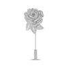 Thumbnail Image 1 of Men's Diamond Rose Brooch 1 ct tw Sterling Silver