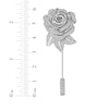 Thumbnail Image 3 of Men's Diamond Rose Brooch 1 ct tw Sterling Silver