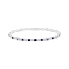 Thumbnail Image 1 of Blue & White Lab-Created Sapphire Bracelet Sterling Silver & Titanium