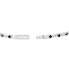 Thumbnail Image 2 of Blue & White Lab-Created Sapphire Bracelet Sterling Silver & Titanium