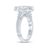 Thumbnail Image 2 of Monique Lhuillier Bliss Pear-Shaped Lab-Grown Diamond Halo Engagement Ring 4 ct tw 18K White Gold