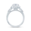 Thumbnail Image 3 of Monique Lhuillier Bliss Pear-Shaped Lab-Grown Diamond Halo Engagement Ring 4 ct tw 18K White Gold