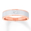 Thumbnail Image 1 of Men's Band 1/15 Carat Diamond 10K Rose Gold