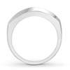 Thumbnail Image 2 of Men's Diamond Wedding Band 3/4 ct tw Round-cut 10K White Gold