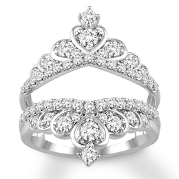 Now + Forever Diamond Enhancer Ring 1 ct tw Round-cut 14K White Gold