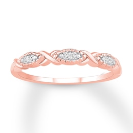 Diamond Anniversary Band 1/20 ct tw Round-cut 10K Rose Gold