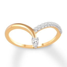 Now + Forever Diamond Enhancer Ring 1/6 ct tw Round-cut 14K Yellow Gold