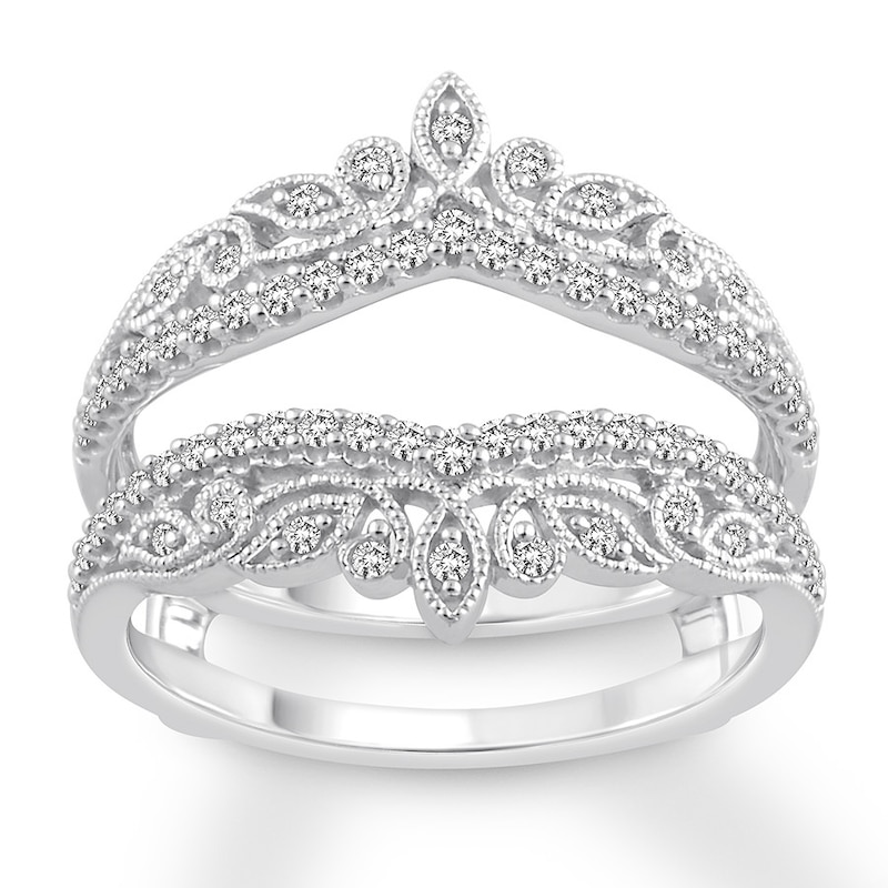 Main Image 1 of Now + Forever Diamond Enhancer Ring 3/8 ct tw Round-cut 14K White Gold