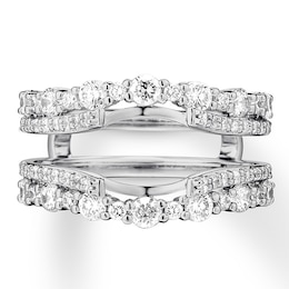 Now + Forever Diamond Enhancer Ring 1-1/3 ct tw Round-cut 14K White Gold