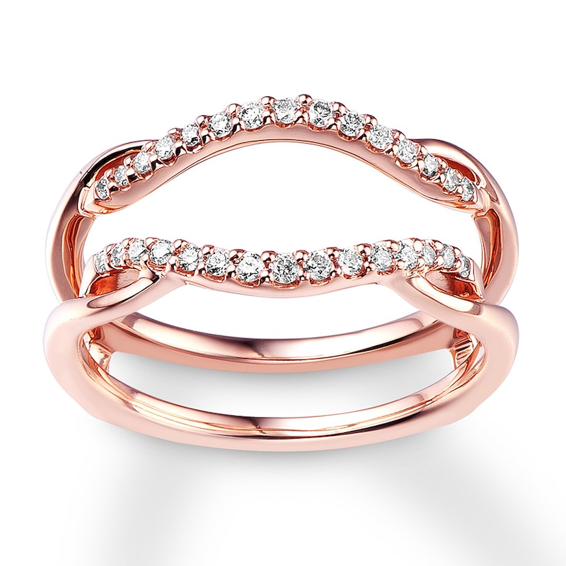 Diamond Enhancer Ring 1/5 ct tw 14K Rose Gold