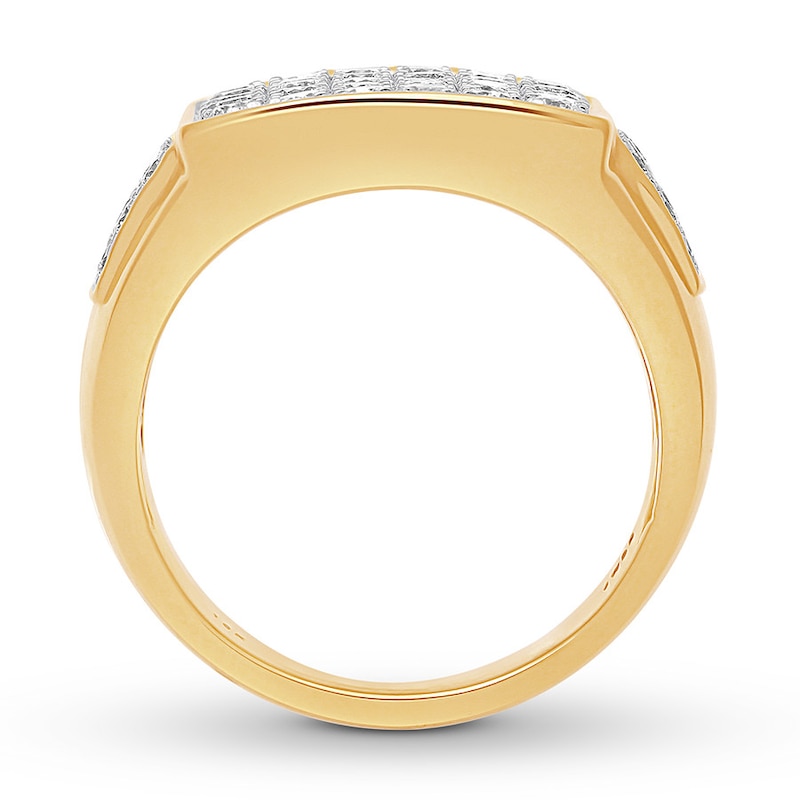 Men's Diamond Ring 2 ct tw Round-cut 10K Yellow Gold | Kay