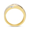 Thumbnail Image 2 of Men’s Brown and White Diamond Ring 1/2 ct tw 10K Yellow Gold