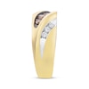 Thumbnail Image 3 of Men’s Brown and White Diamond Ring 1/2 ct tw 10K Yellow Gold