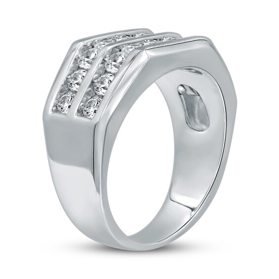 Men's Diamond Ring 2 ct tw Round-cut 10K White Gold | Mens Rings ...