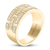 Thumbnail Image 2 of Men's THE LEO Diamond Wedding Band 3/4 ct tw Round-cut 14K Yellow Gold