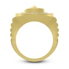 Thumbnail Image 3 of Men's Diamond Christ Ring 1/4 ct tw Round-cut 10K Yellow Gold - Size 10