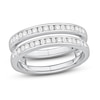 Thumbnail Image 1 of Diamond Enhancer Ring 3/8 ct tw Baguette/Round-Cut 14K White Gold